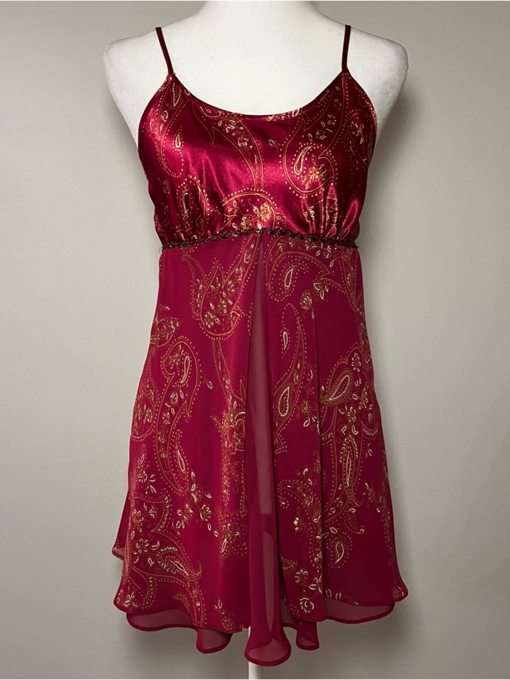 90’s Y2K California Dynasty Vintage Paisley Whimsical Fairy Cami Top Women’s S